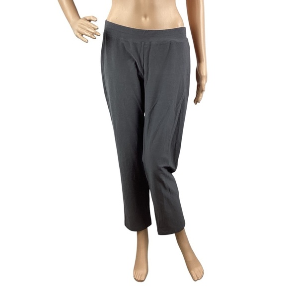 Eileen Fisher Gray Stretch Crop Pants Pull-On Size S - Picture 1 of 7
